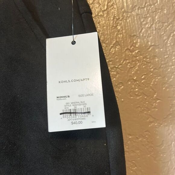 Apt. 9 faux-suede mineral black mini skirt size large Nwt - Picture 5 of 7